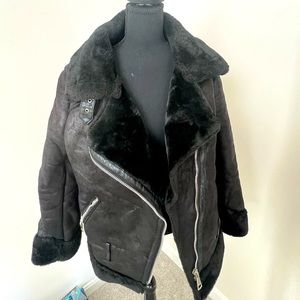 Black Shearling Coat